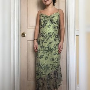 Green Beaded Formal Dress